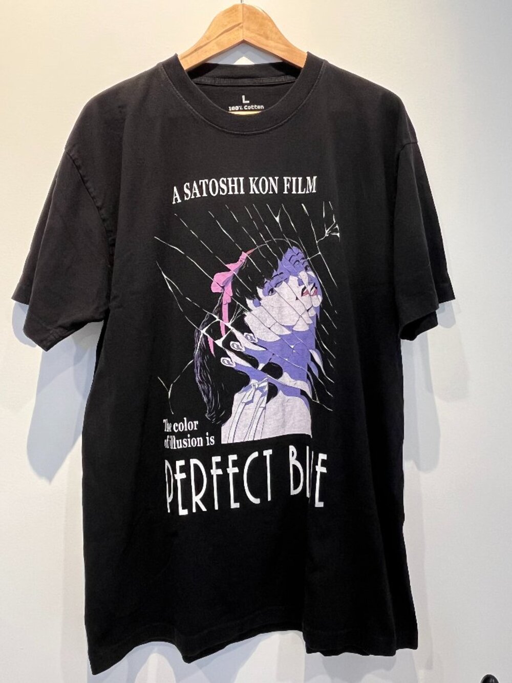 PERFECT BLUE XL T-Shirt Black Satoshi Kon Film Color Of Illusion Vintage cotton